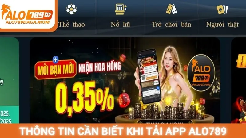Thông tin cần biết khi tải app Alo789